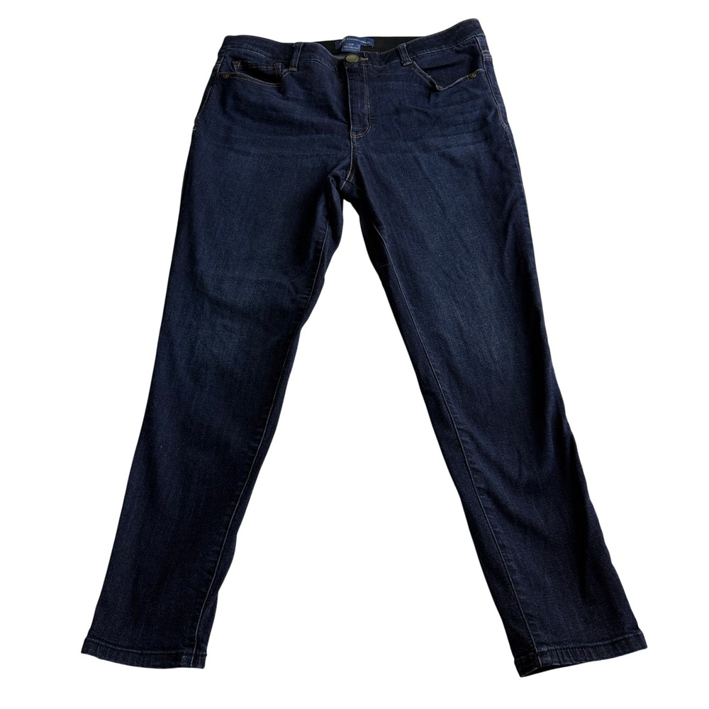 Democracy Absolution Skinny Jeans Womens 12 Blue Dark Wash Stretch 34x26 Casual